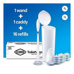ToiletWand 3-In-1 Starter Kit With Wand Caddy & 16 Refills minor box damage